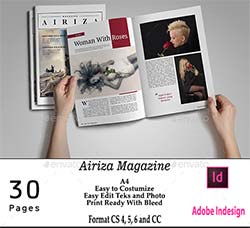 indesign模板－地域风情杂志(30页/通用型)：Airiza Magazine